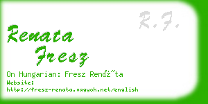 renata fresz business card